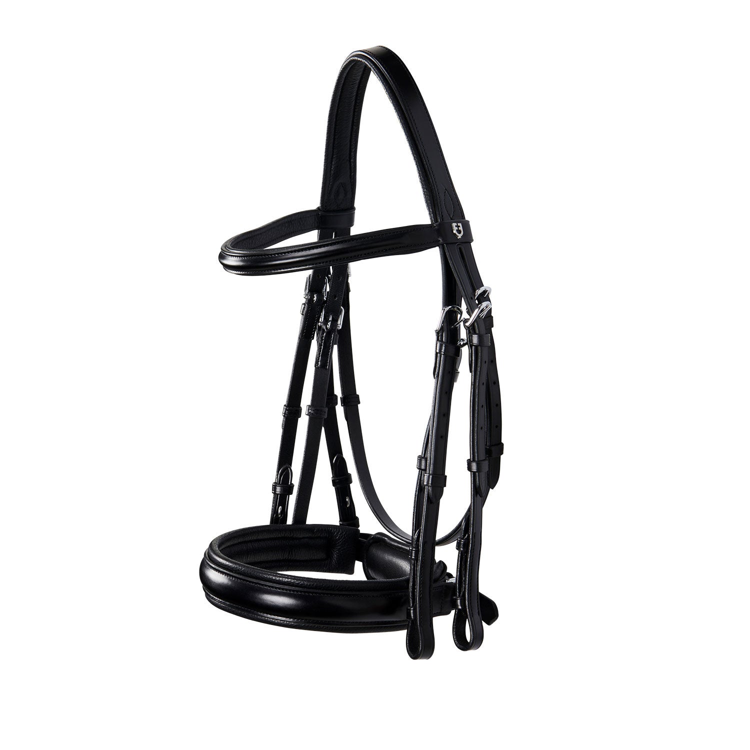 Leather dressage bridle without reins.
