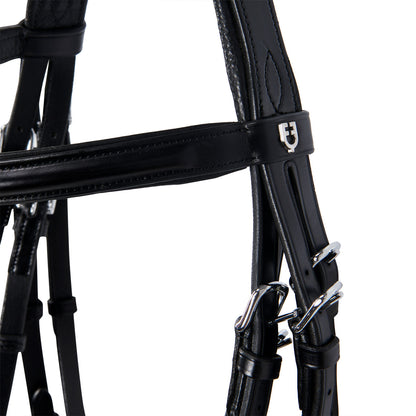 Leather dressage bridle without reins