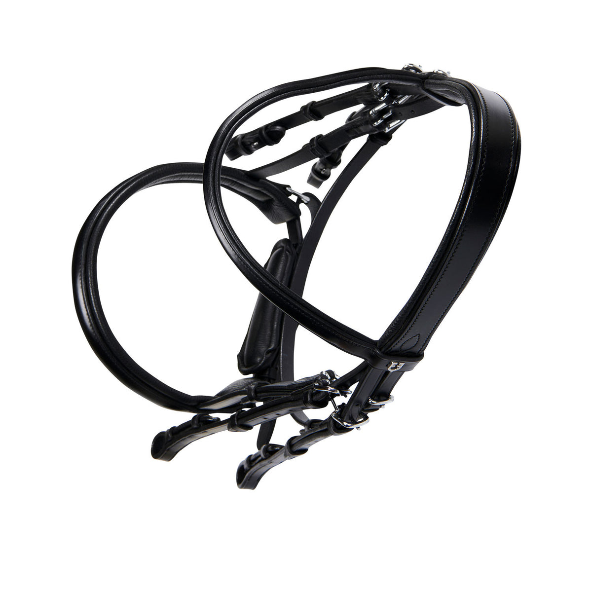 Leather dressage bridle without reins