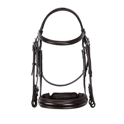 Leather dressage bridle without reins