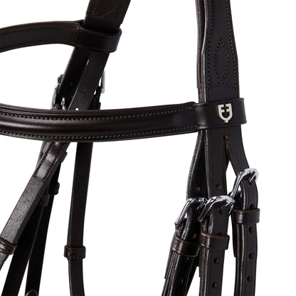 Leather dressage bridle without reins