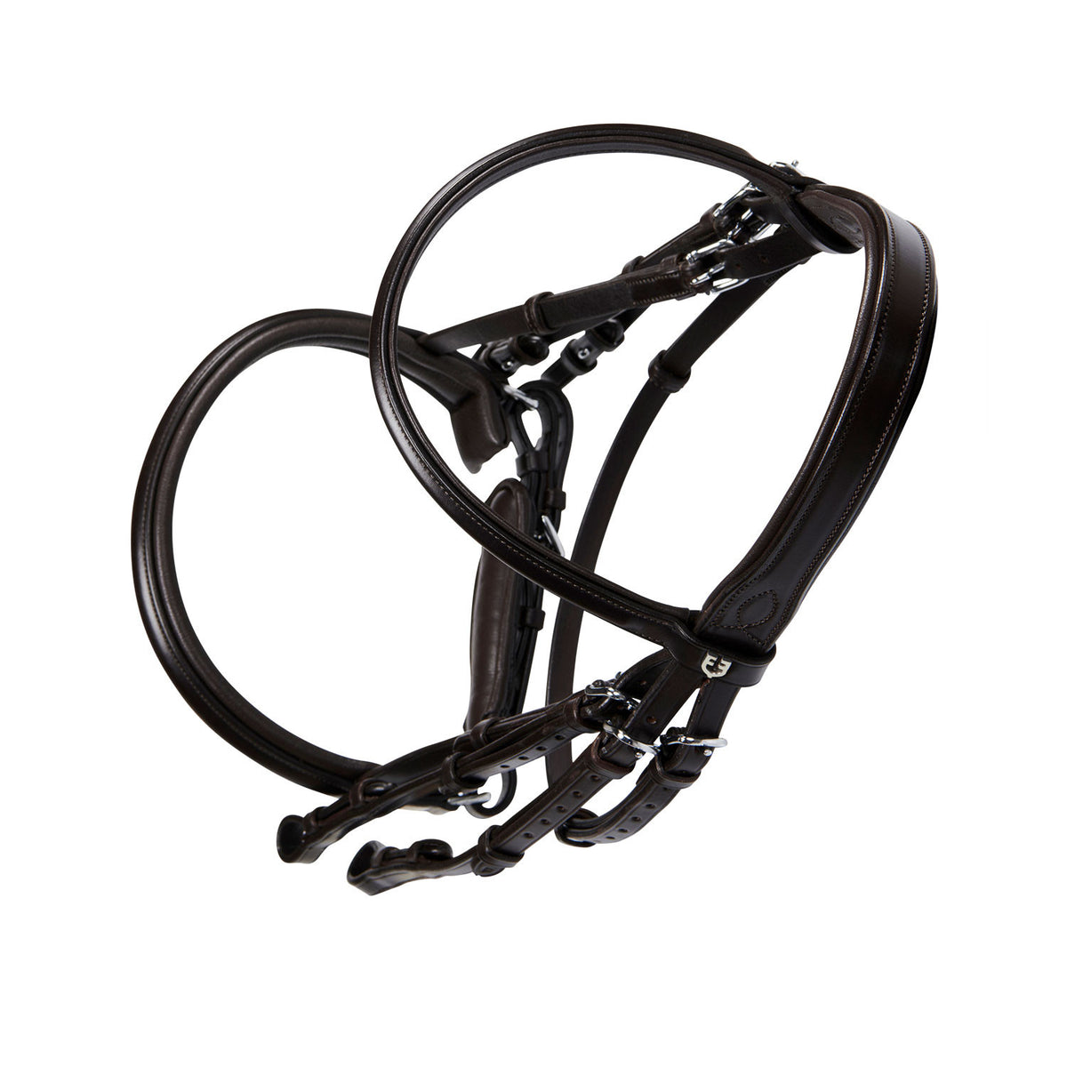 Leather dressage bridle without reins