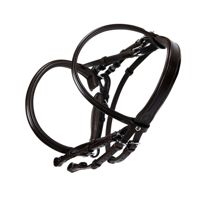 Leather dressage bridle without reins
