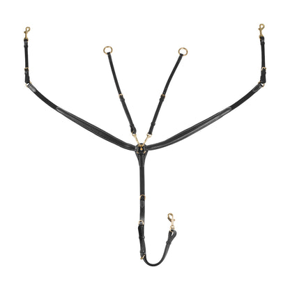 Tanned leather fork breastplate with steel buckles NEW.
