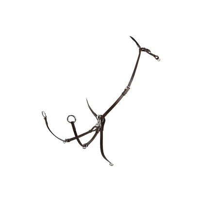 Tanned leather fork hunting breastplate.