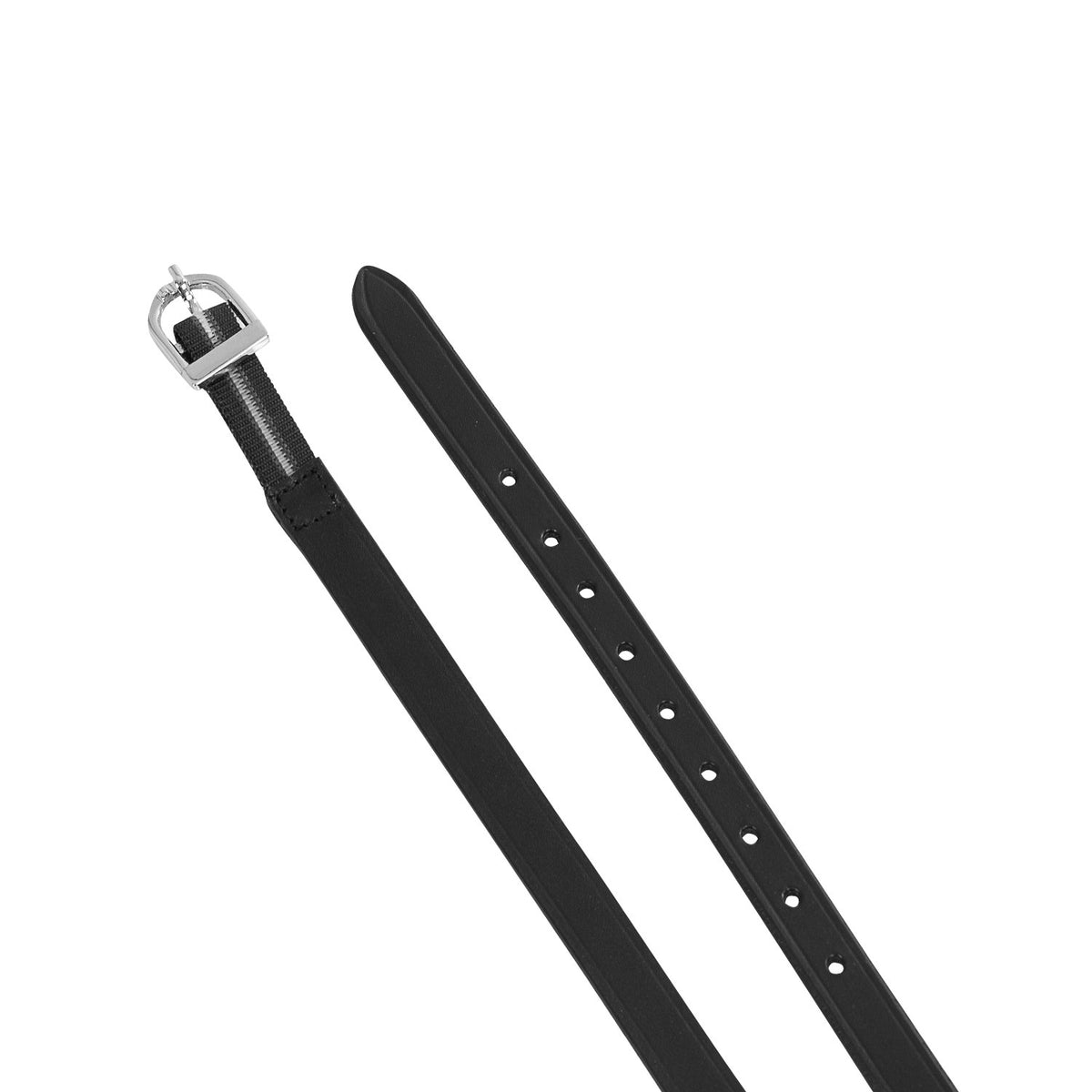 Laces for spurs in leather and elastic insert