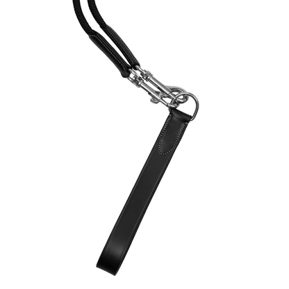 Double leather and nylon draw reins