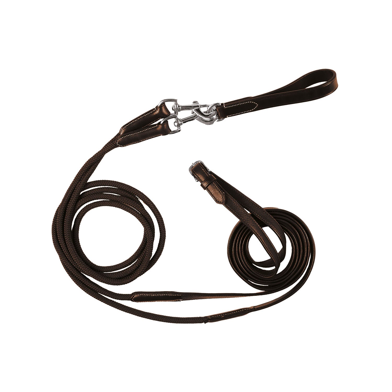 Double leather and nylon draw reins.