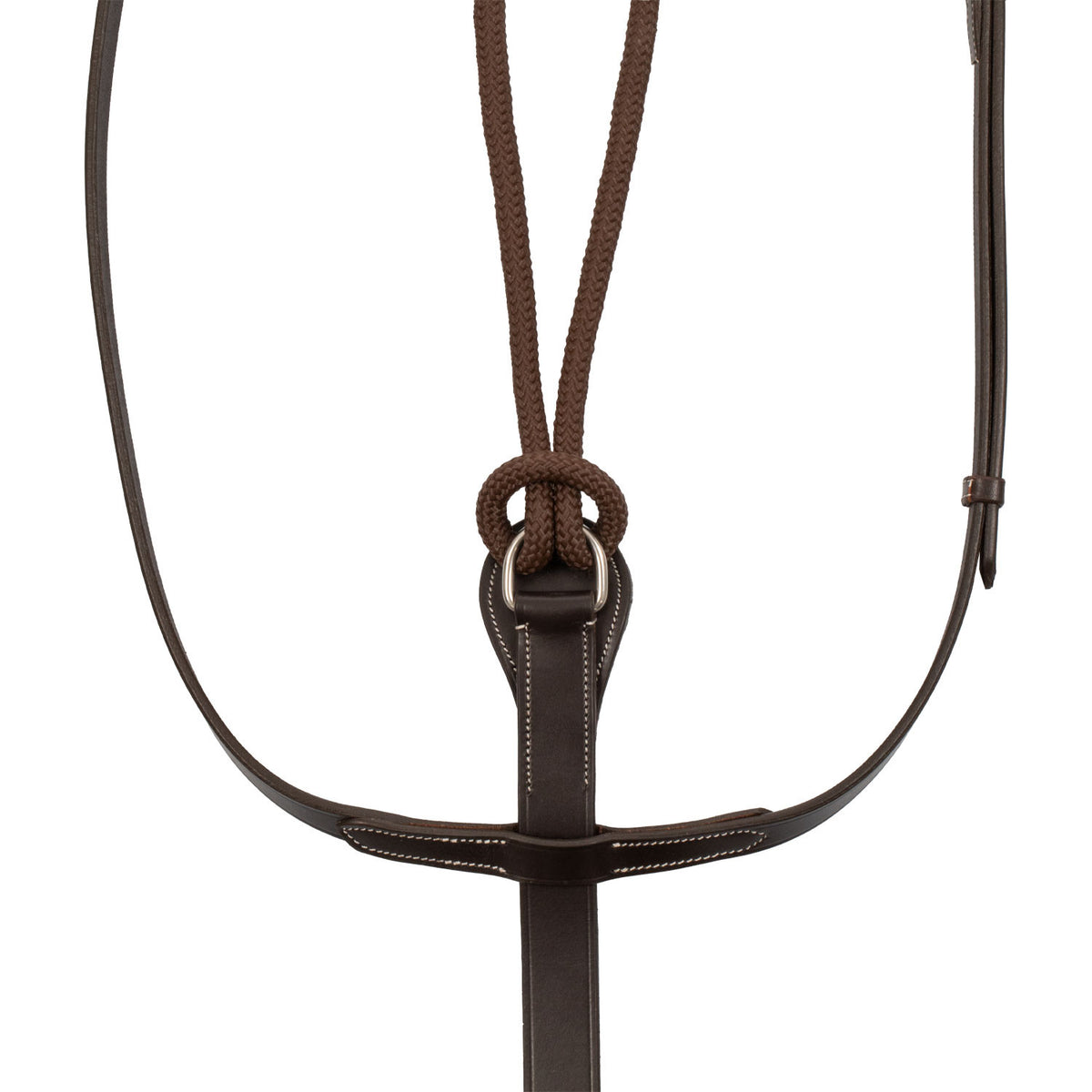Reins with leather and rubber martingale