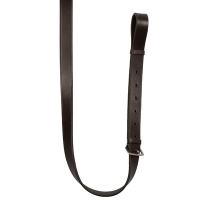 Reins with leather and rubber martingale