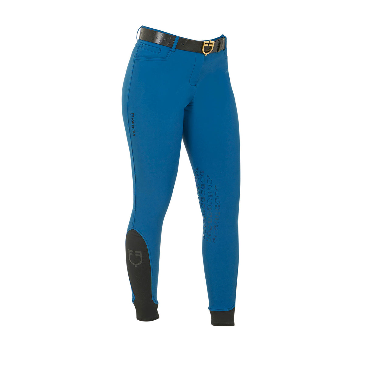 Equestro Ladies Slim Fit Grip Breeches With Logo