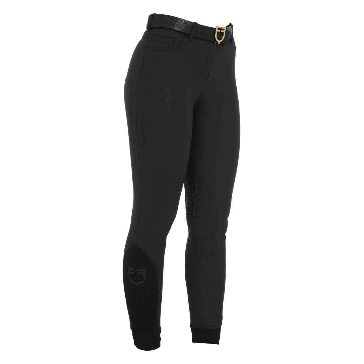 Equestro Ladies Slim Fit Grip Breeches With Logo