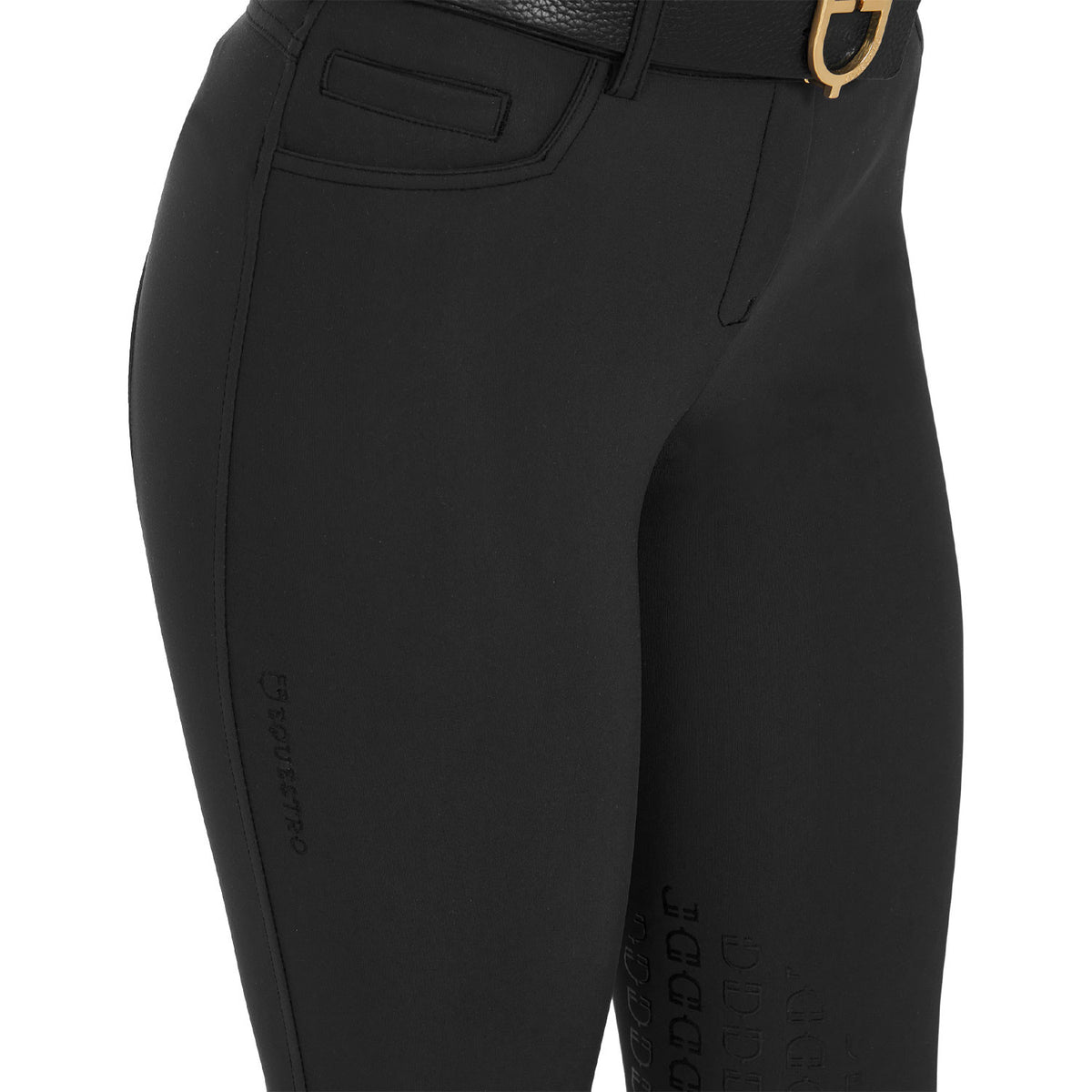 Equestro Ladies Slim Fit Grip Breeches With Logo