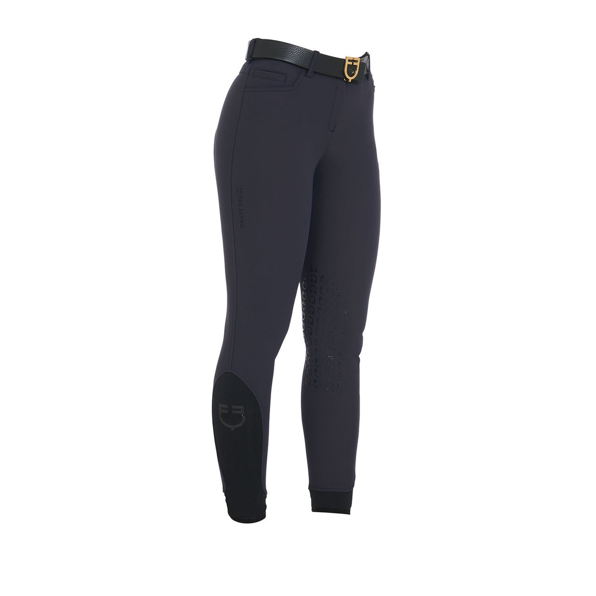 Equestro Ladies Slim Fit Grip Breeches With Logo