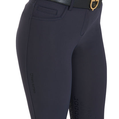 Equestro Ladies Slim Fit Grip Breeches With Logo