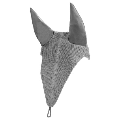 Meshing fly veil with drawstring at the noseband.