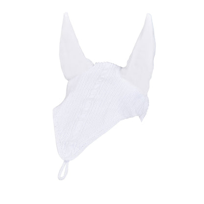 Meshing fly veil with drawstring at the noseband.