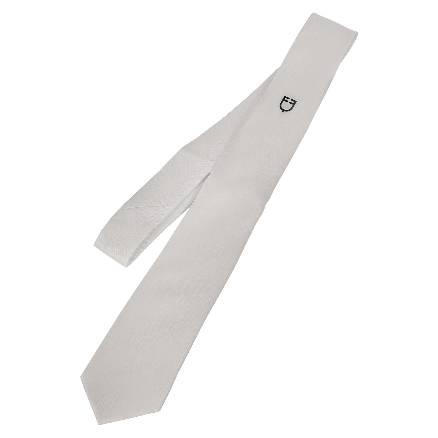 Competition tie with embroidered logo.