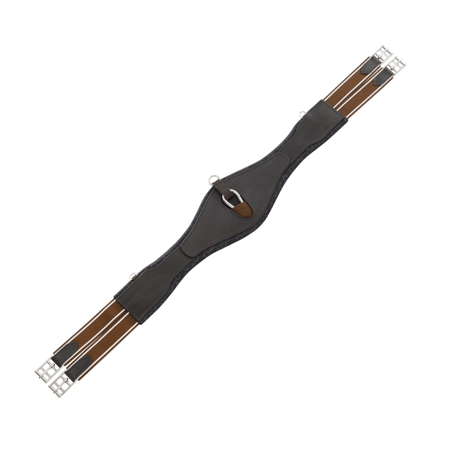 Jumping girth shaped leather.