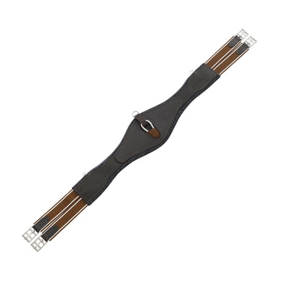 Jumping girth shaped leather.