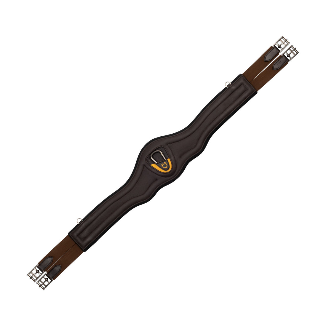 Jumping girth contoured leather.