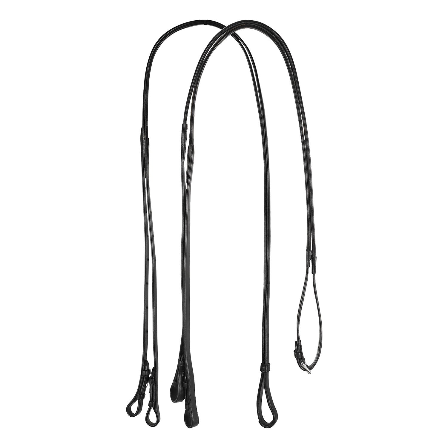 Dressage leather double reins.