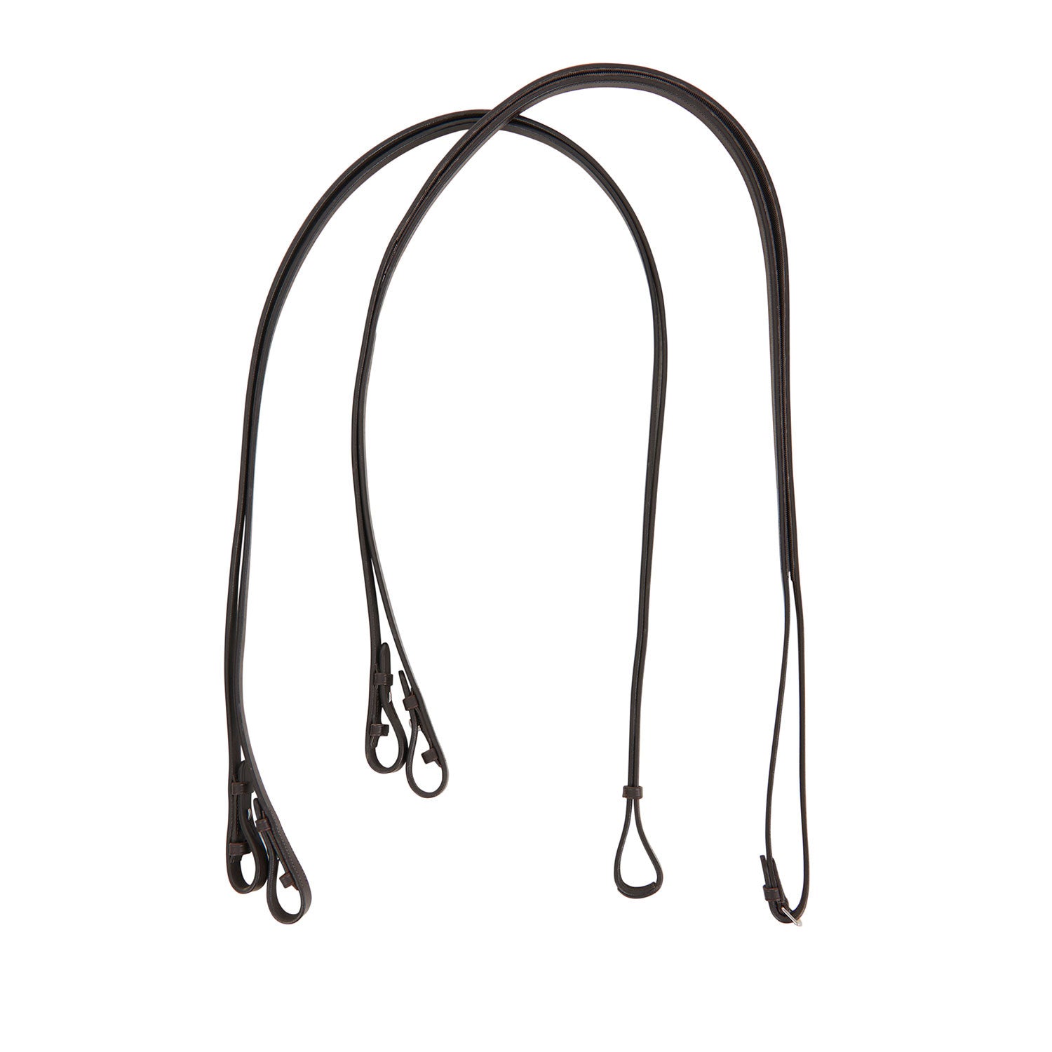 Dressage leather double reins.