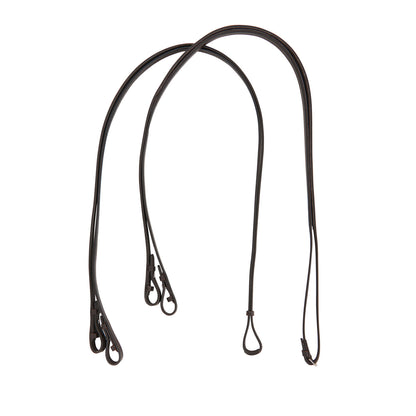 Dressage leather double reins.
