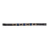 Leather browband with geometric pattern.