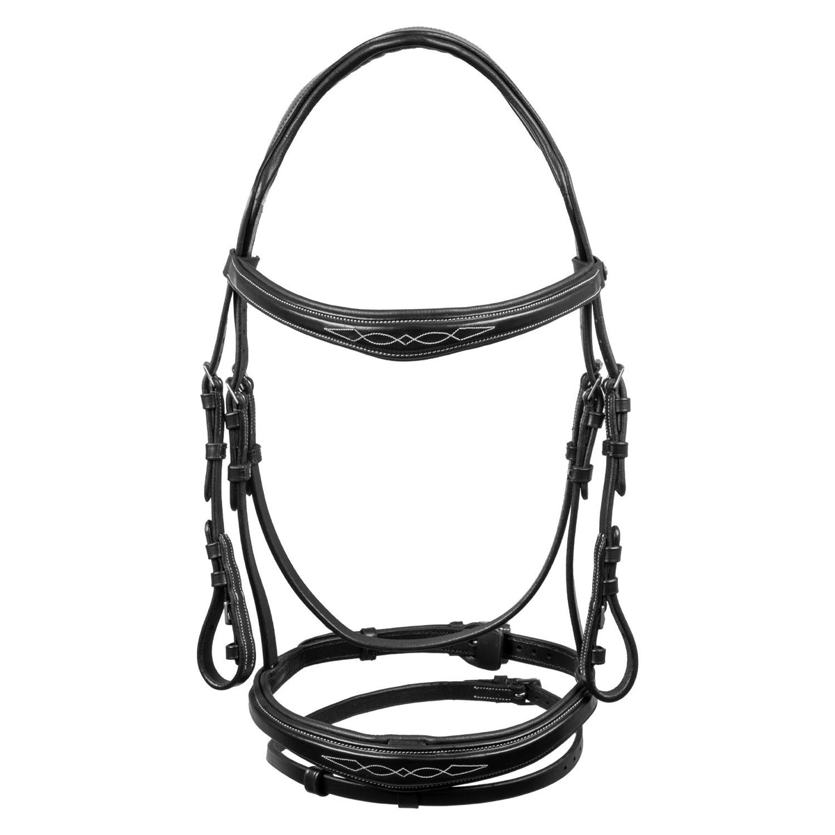 Bridle in soft stitched leather