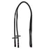 Leather and rubber reins violet fitting.