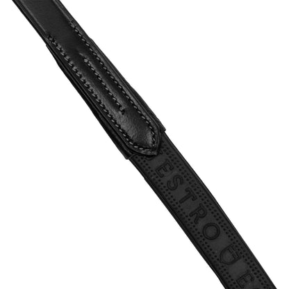 Leather and rubber reins violet fitting