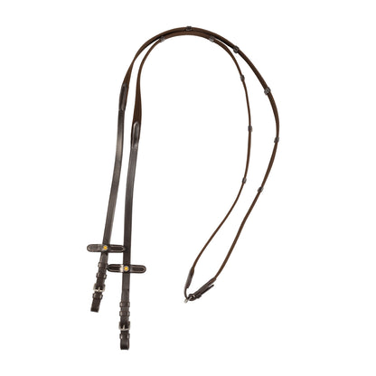 Leather Reins with Webbing Strap.