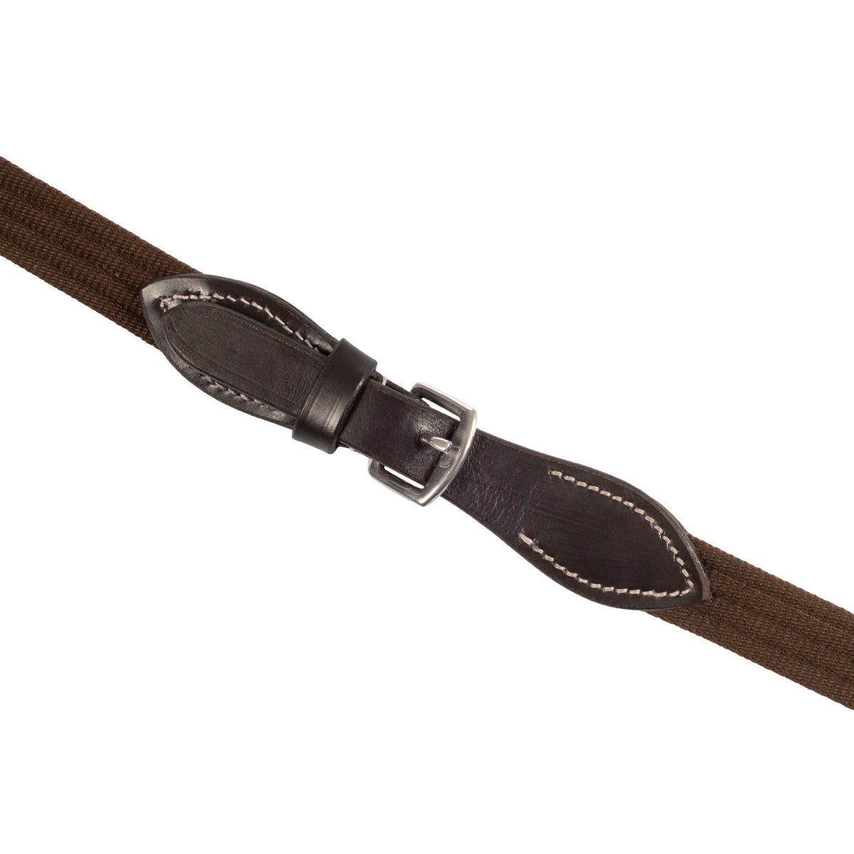 Leather Reins with Webbing Strap
