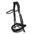 Anatomical leather dressage bridle with rhinestones.