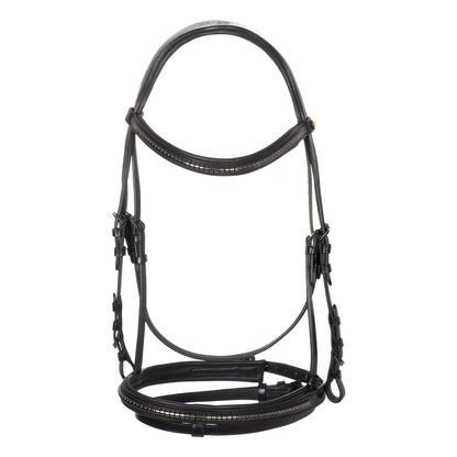 Leather bridle with black clincher