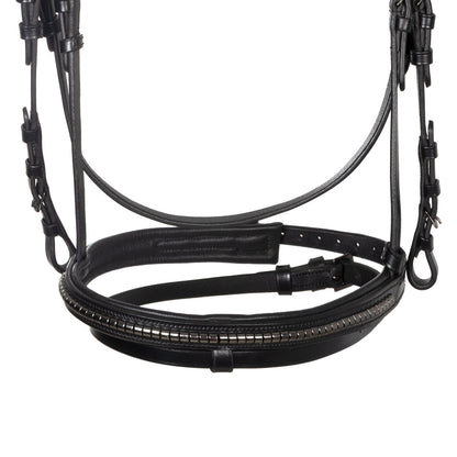 Leather bridle with black clincher