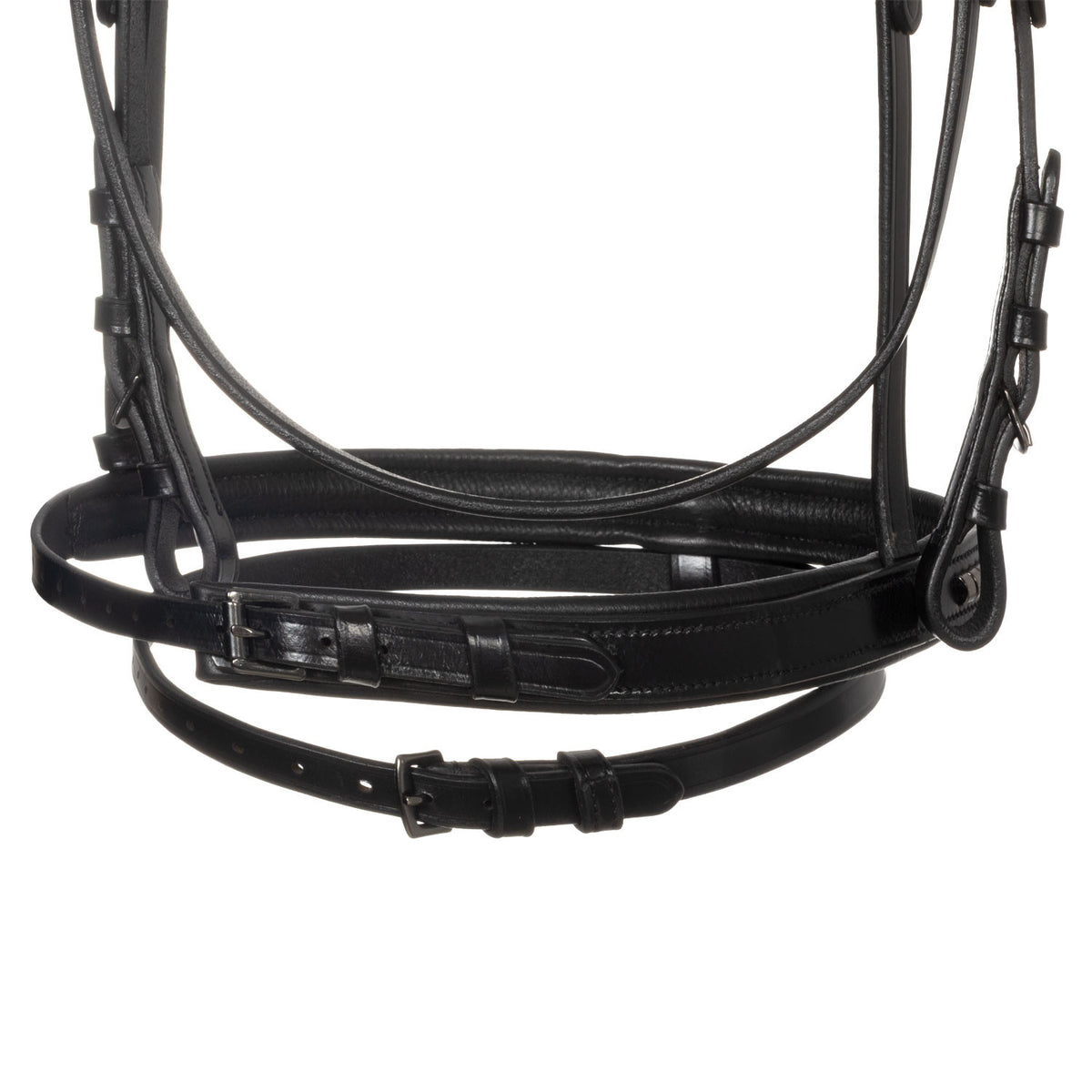Leather bridle with black clincher