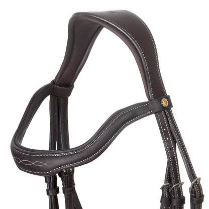 Soft leather stitched bridle