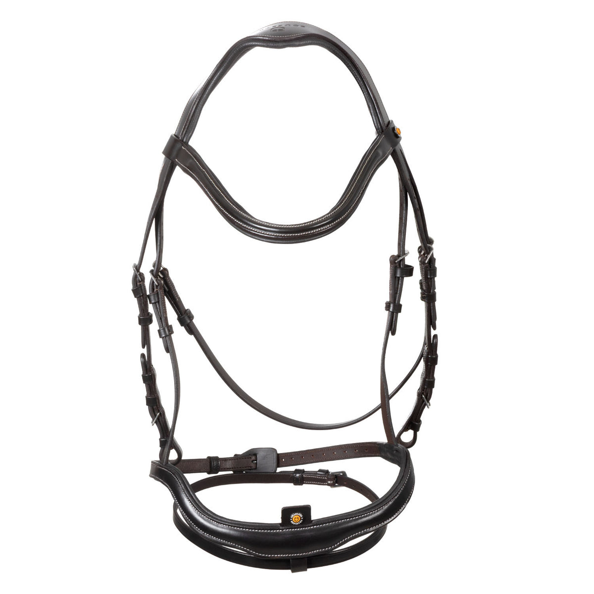 Anatomical bridle with curved noseband