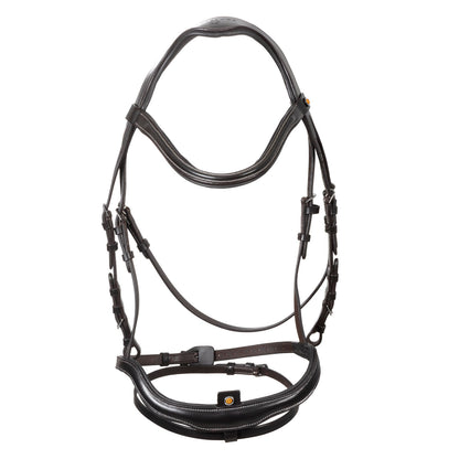 Anatomical bridle with curved noseband