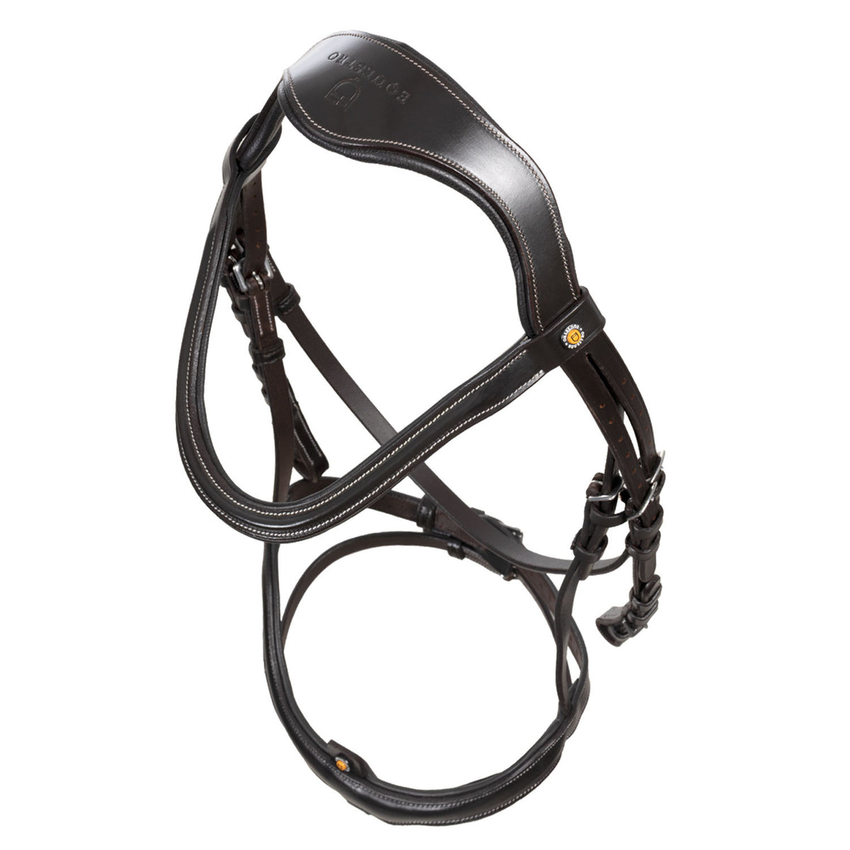 Anatomical bridle with curved noseband