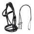 English bridle in polished leather with rhinestones.