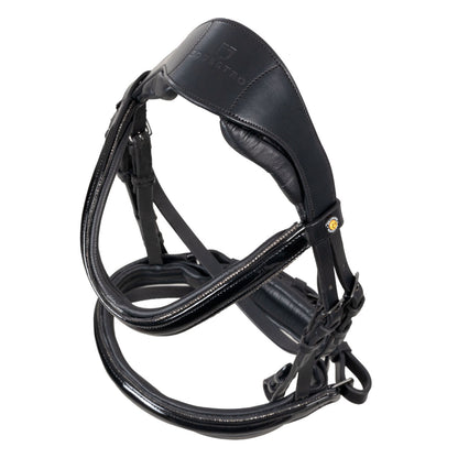 English bridle in polished leather with rhinestones