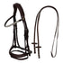 Black leather anatomical bridle with rhinestones.