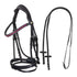 Anatomical bridle with fuchsia rhinestones.
