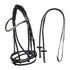 English leather bridle with rhinestone browband.