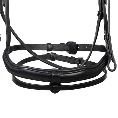 English leather bridle with rhinestone browband