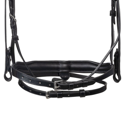 English leather bridle with rhinestone browband