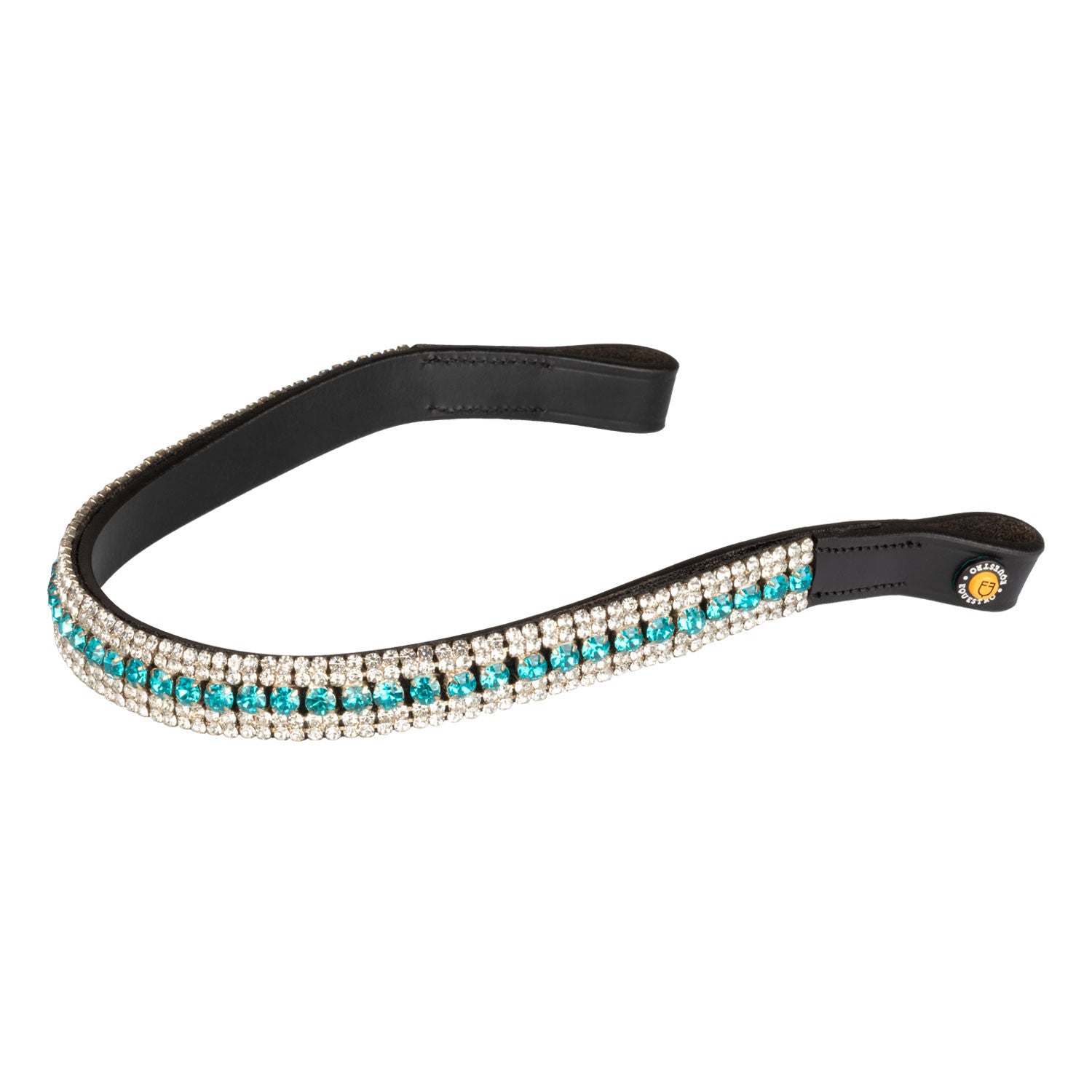 Blue Crystal leather browband.